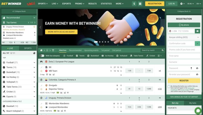 Betwinner Kenya Homepage